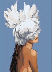 Maalid numbrite järgi "Girl with a white flower" 40x60 G цена и информация | Живопись по номерам | kaup24.ee