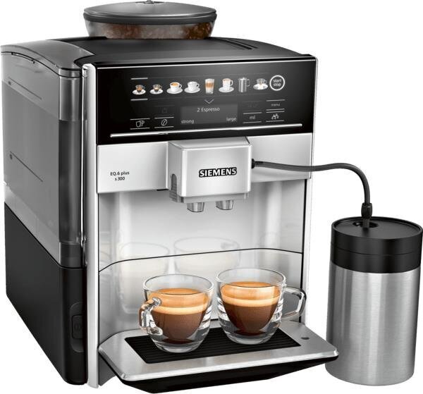 Espressomasin Siemens EQ.6 Plus S300 TE653M11RW, must/ hõbe