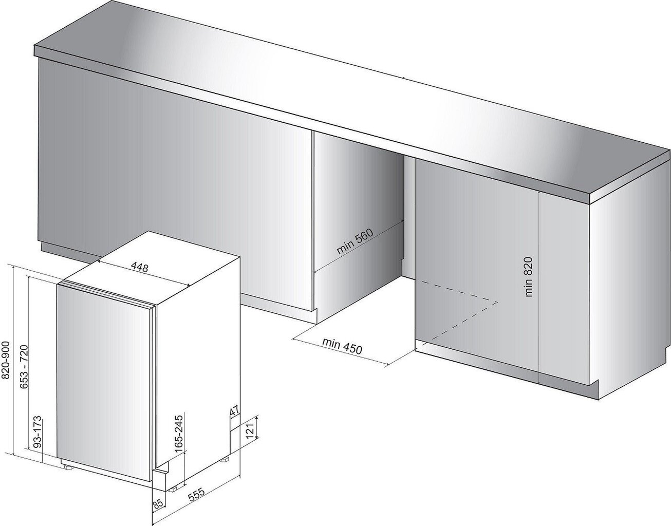 Hotpoint-Ariston HSIP4O21WFE hind ja info | Nõudepesumasinad | kaup24.ee