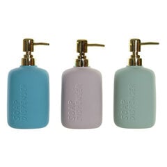 Дозатор мыла DKD Home Decor Зеленый Серый бирюзовый ABS Керамика Glam (3 pcs) цена и информация | Аксессуары для ванной комнаты | kaup24.ee