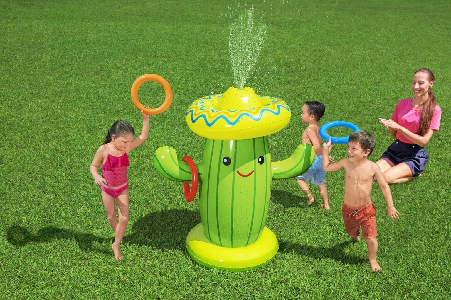 Täispuhutav veepihusti lastele Bestway Jumbo Sweet & Spiky Cacti, 105x105 cm цена и информация | Täispuhutavad veemänguasjad ja ujumistarbed | kaup24.ee