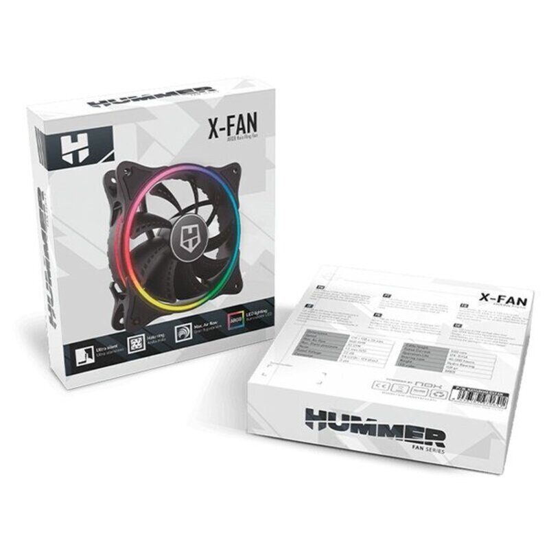 Ventilaator NOX Gaming X-FAN Ø 12 cm 1100 rpm LED ARGB hind ja info | Arvuti ventilaatorid | kaup24.ee