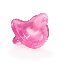 Silikoonist lutt Chicco Physio Soft, roosa, 12+ kuud, 1 tk hind ja info | Lutid | kaup24.ee