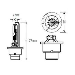 Autopirn OS66250 Osram OS66250 D2R 35W 85V hind ja info | Autopirnid | kaup24.ee