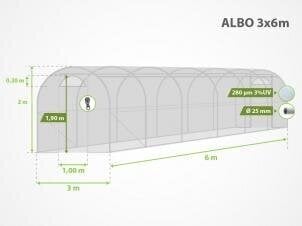 3x6 m Kasvuhoone ALBO hind ja info | Kasvuhooned | kaup24.ee