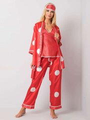 красный прикроватный комплект с горохом цена и информация | Женские пижамы, ночнушки | kaup24.ee