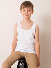 Valge poisi topp. цена и информация | Рубашки для мальчиков | kaup24.ee