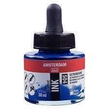 Чернила акриловые Amsterdam 30ml Ultramarine цена и информация | Принадлежности для рисования, лепки | kaup24.ee