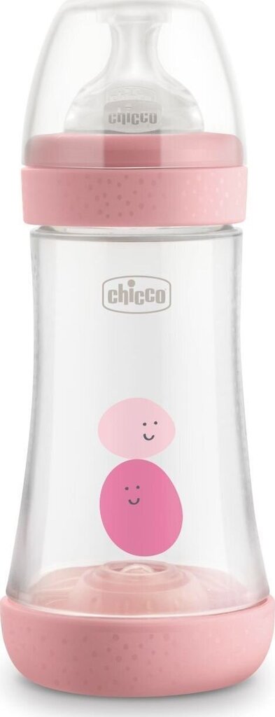 Lutipudel Chicco Perfect-5, roosa, 2+ elukuud 240 ml цена и информация | Lutipudelid ja aksessuaarid | kaup24.ee