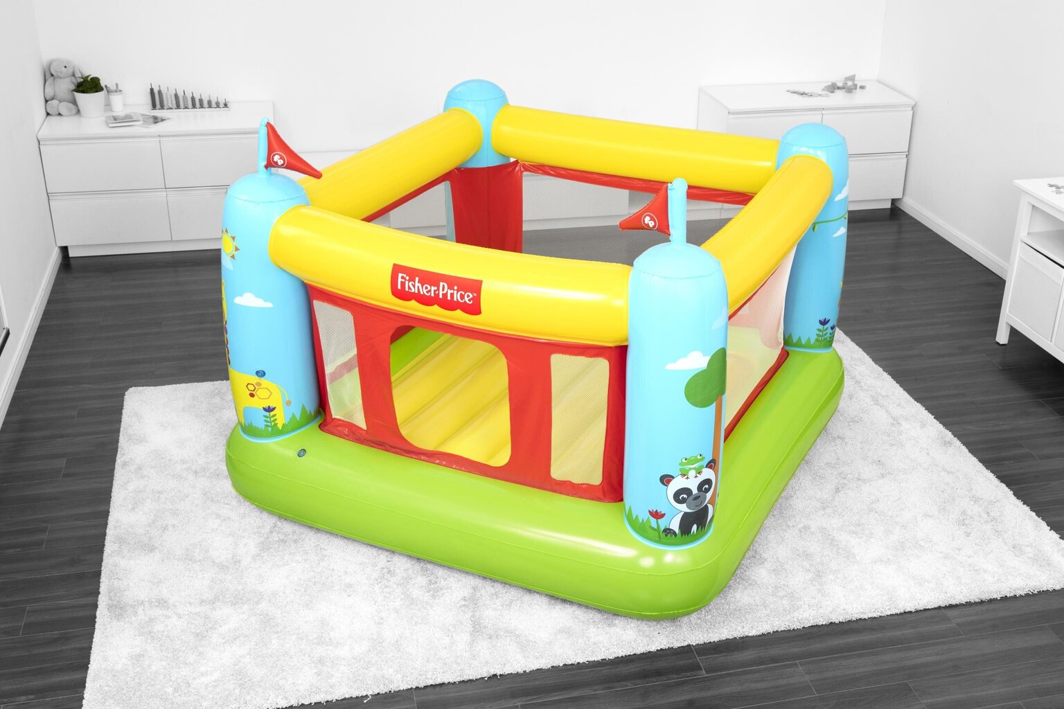 Täispuhutav batuut Fisher Price Bouncetastic, 175x173x135 cm цена и информация | Täispuhutavad veemänguasjad ja ujumistarbed | kaup24.ee