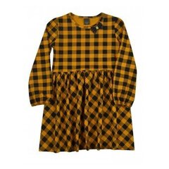 Tüdrukute kleit pikkade varrukatega, 9646, kollane цена и информация | Платья для девочек | kaup24.ee