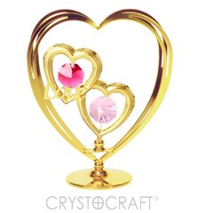 Два сердца  с кристаллами SWAROVSKI цена и информация | Праздничные декорации | kaup24.ee