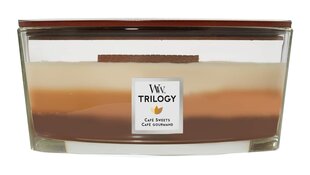 Lõhnaküünal WoodWick Trilogy Cafe Sweets 453 g hind ja info | Küünlad, küünlajalad | kaup24.ee