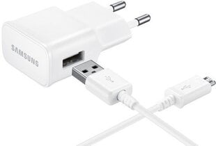 Зарядное устройство Samsung EP-TA12EWE 10W USB 2A Galaxy / Note + Micro USB Кабель, EU Blister цена и информация | Зарядные устройства для телефонов | kaup24.ee