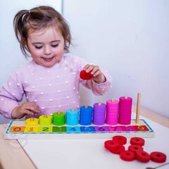 Mõistatused: õppige värve loendama ja ära tundma, Montessori, 56 tk. hind ja info | Arendavad mänguasjad | kaup24.ee