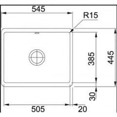 Valamu Franke KBK 110-50, 126.0335.881, keraamiline, alt monteeritav, cashmere цена и информация | Раковины на кухню | kaup24.ee