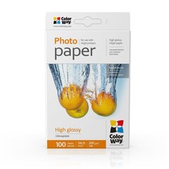ColorWay High Glossy Photo Paper, 100 sheets, 10x15, 200 g цена и информация | Тетради и бумажные товары | kaup24.ee