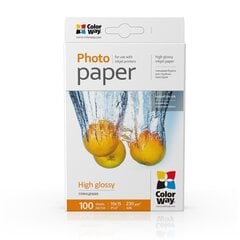 ColorWay High Glossy Photo Paper, 100 sheets, 10x15, 230 g цена и информация | Тетради и бумажные товары | kaup24.ee