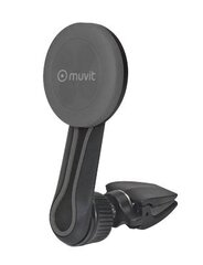 Airvent Car Holder Magnetic Deportee + Windshiend 80mm By Muvit Black hind ja info | Mobiiltelefonide hoidjad | kaup24.ee