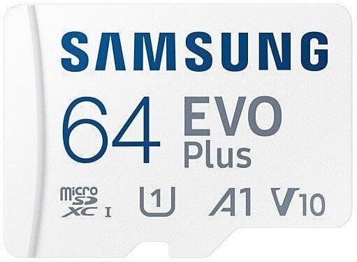 MicroSDXC Mälukaart 64GB Samsung EVO Plus MB-MC64KA/EU цена и информация | Mobiiltelefonide mälukaardid | kaup24.ee