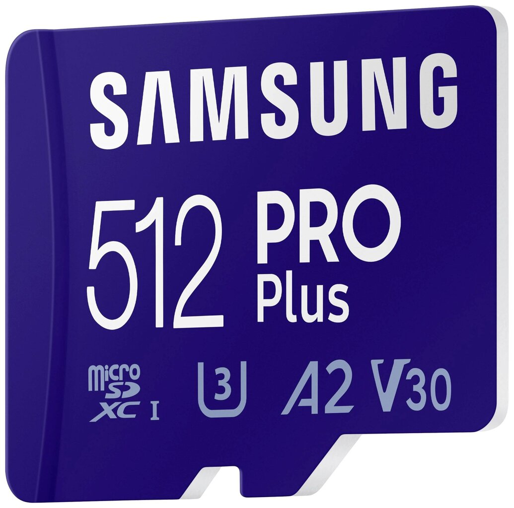 Mälukaart SAMSUNG MICRO SDXC PRO+ 512GB/W/ADAPT. MB-MD512KA/EU hind ja info | Mobiiltelefonide mälukaardid | kaup24.ee
