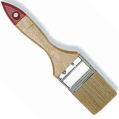 Pintsel 25mm, lapik, lakitud puidust käepide цена и информация | Инструменты для краски | kaup24.ee