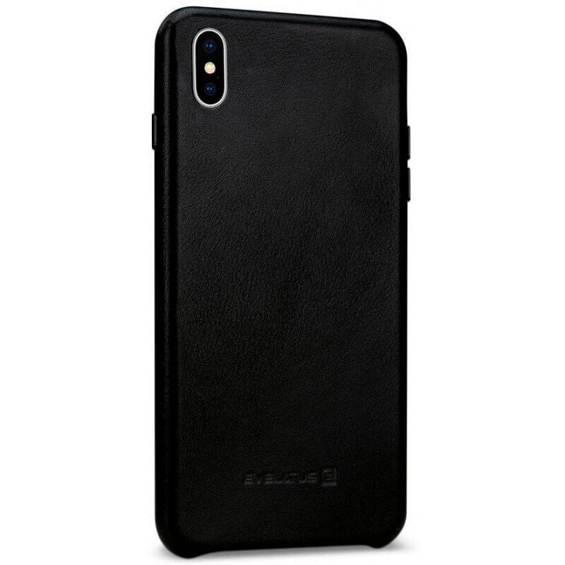 Tagakaaned Evelatus    Apple    Leather case for Apple iPhone X    Black цена и информация | Telefoni kaaned, ümbrised | kaup24.ee