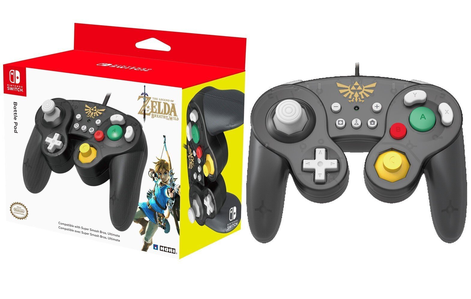 Nintendo Switch mängukonsooli juhtpult HORI Super Smash Bros Gamepad - Zelda hind ja info | Mängupuldid | kaup24.ee