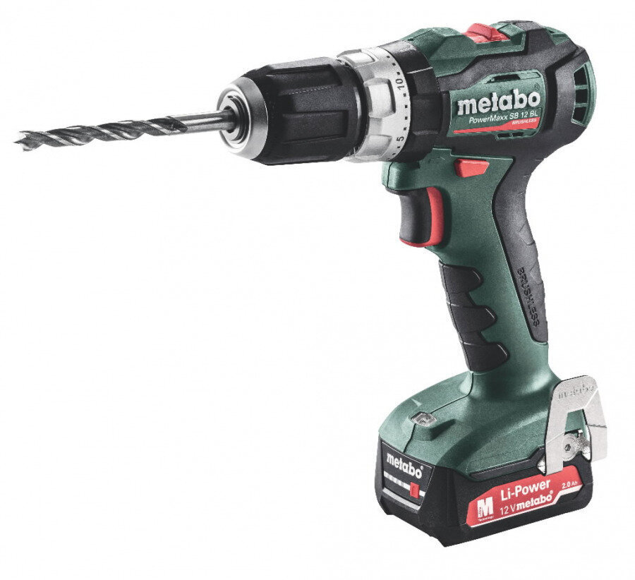 Löögiga akutrell PowerMaxx SB 12 BL / 2x2,0 Ah, Metabo цена и информация | Akutrellid, kruvikeerajad | kaup24.ee