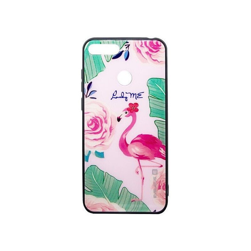 Tagakaaned Evelatus    Huawei    Y6 2018 Picture Glass Case    Flamingo Party цена и информация | Telefoni kaaned, ümbrised | kaup24.ee