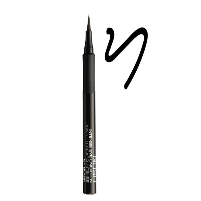 GOSH Intense Eye Liner Pen silmalainer 1 g, 01 Black цена и информация | Ripsmetušid, lauvärvid, silmapliiatsid, seerumid | kaup24.ee