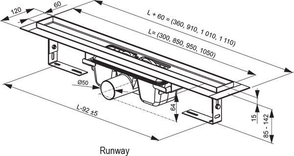 Duširenn Ravak Runway hind ja info | Duširennid | kaup24.ee