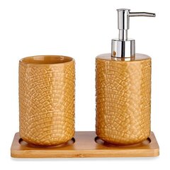 Набор для ванной квадраты Керамика Бамбук Верблюжий (3 pcs) цена и информация | Аксессуары для ванной комнаты | kaup24.ee