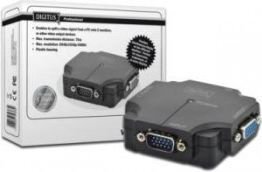 VGA Splitter DIGITUS DS-41120-1 цена и информация | Адаптер Aten Video Splitter 2 port 450MHz | kaup24.ee