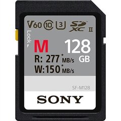 Карта памяти Sony 128 GB SF-M Series UHS-II SD Memory цена и информация | Карты памяти для фотоаппаратов, камер | kaup24.ee