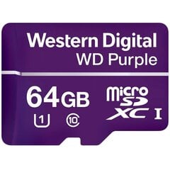 Csdcard WD Purple 64GB цена и информация | Карты памяти для фотоаппаратов, камер | kaup24.ee
