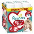 Подгузники-трусики Pampers Pants, Monthly Pack, 6 размер, 15+ кг, 132 шт.