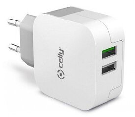 Celly 2xUSB 3.4A laadija TC2USBTURBO hind ja info | Mobiiltelefonide laadijad | kaup24.ee