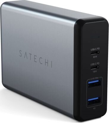Vooluadapter Satechi 2x USB-C ja 2x USB-A (108 W) hind ja info | Mobiiltelefonide laadijad | kaup24.ee