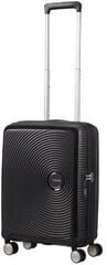 American Tourister käsipagas Soundbox Spinner Expandable 55cm, must цена и информация | Чемоданы, дорожные сумки | kaup24.ee