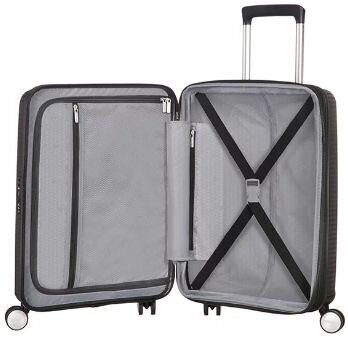 American Tourister käsipagas Soundbox Spinner Expandable 55cm, must hind ja info | Kohvrid, reisikotid | kaup24.ee