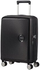 American Tourister käsipagas Soundbox Spinner Expandable 55cm, must цена и информация | Чемоданы, дорожные сумки | kaup24.ee