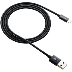 Kaablid Canyon       CFI-3 Lightning USB Cable for Apple braided metalli    Black hind ja info | Kaablid ja juhtmed | kaup24.ee