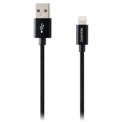 Kaablid Canyon       CFI-3 Lightning USB Cable for Apple braided metalli    Black цена и информация | Кабели и провода | kaup24.ee