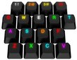 SILENTIUM PC Gear Keycap Set KC104 Black hind ja info | Klaviatuurid | kaup24.ee