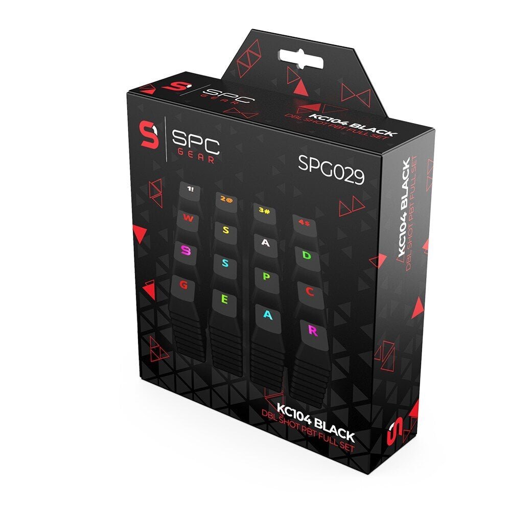 SILENTIUM PC Gear Keycap Set KC104 Black hind ja info | Klaviatuurid | kaup24.ee