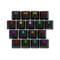 SILENTIUM PC Gear Keycap Set KC104 Black цена и информация | Клавиатуры | kaup24.ee