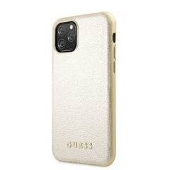 Tagakaaned Guess    Apple    iPhone 11 Pro Iridescent PU Leather Hard Case    Gold hind ja info | Telefoni kaaned, ümbrised | kaup24.ee