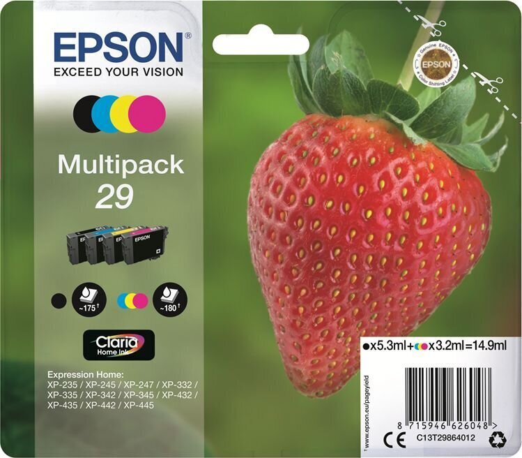 EPSON Cartridge Fraise Claria B C M Y hind ja info | Tindiprinteri kassetid | kaup24.ee