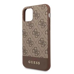 Чехол Guess GUHCN61G4GLBR 4G для iPhone 11, коричневый цена и информация | Чехлы для телефонов | kaup24.ee